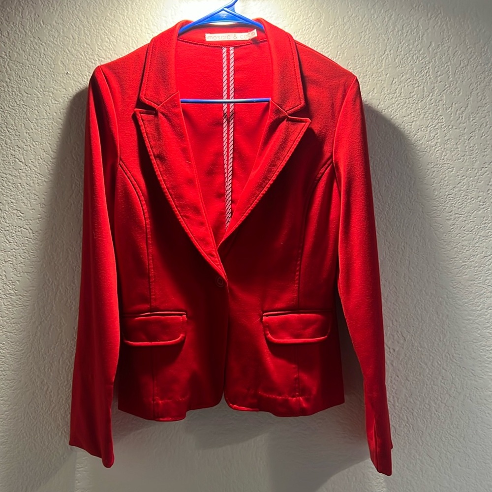 Business, casual, red blazer